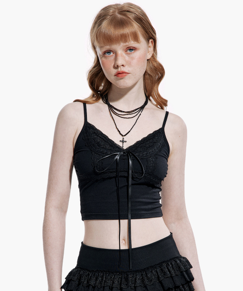 ROUGHNECK(ラフネック)の「レーススリーブレスTシャツブラック(Tシャツ/カットソー・レディース・その他・SMALL/MEDIUM)」の1枚目の写真