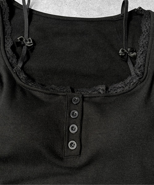 jiasecond.(ジアセカンド)の「【jiasecond.】カップ付きプチリボントップス / トップス カットソー Tシャツ 長袖 コンパクト クロップド ショート リボン ストラップ カップ付き ホワイト ブラック ZOZOTOWN限定(Tシャツ/カットソー・レディース・ブラック/ホワイト・FREE)」の18枚目の写真