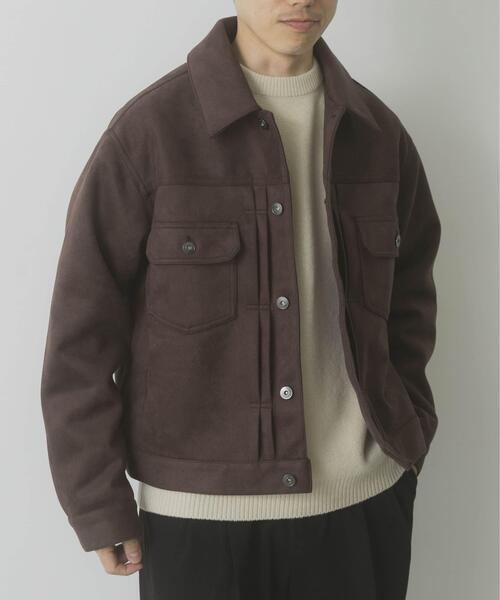 ITEMS URBANRESEARCH（アイテムズ アーバンリサーチ）の「F.S. プリーテッドジャケット（カバーオール・メンズ・ブラック/ベージュ/ダークブラウン・MEDIUM/LARGE）」の2枚目の写真