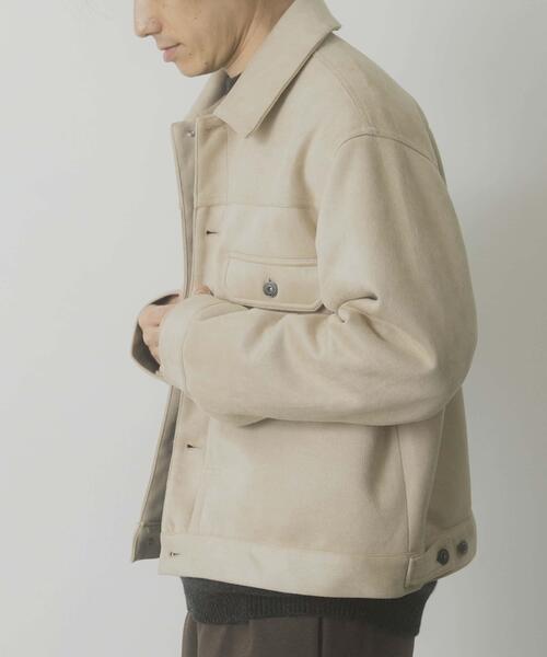 ITEMS URBANRESEARCH（アイテムズ アーバンリサーチ）の「F.S. プリーテッドジャケット（カバーオール・メンズ・ブラック/ベージュ/ダークブラウン・MEDIUM/LARGE）」の7枚目の写真