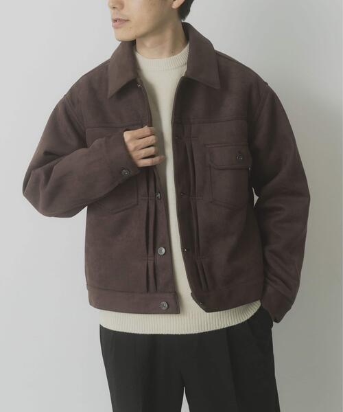 ITEMS URBANRESEARCH（アイテムズ アーバンリサーチ）の「F.S. プリーテッドジャケット（カバーオール・メンズ・ブラック/ベージュ/ダークブラウン・MEDIUM/LARGE）」の14枚目の写真