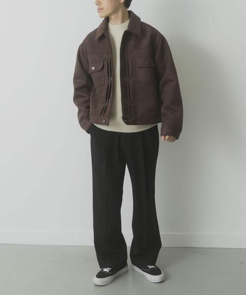 ITEMS URBANRESEARCH（アイテムズ アーバンリサーチ）の「F.S. プリーテッドジャケット（カバーオール・メンズ・ブラック/ベージュ/ダークブラウン・MEDIUM/LARGE）」の16枚目の写真