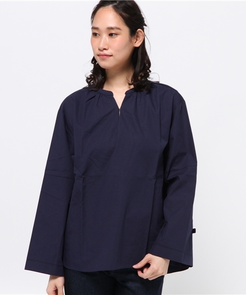 OUTLET（アウトレット）の「【Kastane】ワイド袖シャツ（シャツ/ブラウス・レディース・ベージュ/ネイビー/カーキ・FREE）」の3枚目の写真