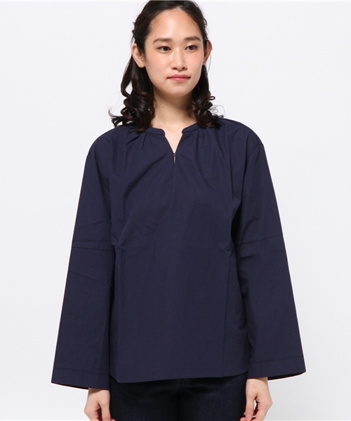 OUTLET（アウトレット）の「【Kastane】ワイド袖シャツ（シャツ/ブラウス・レディース・ベージュ/ネイビー/カーキ・FREE）」の7枚目の写真