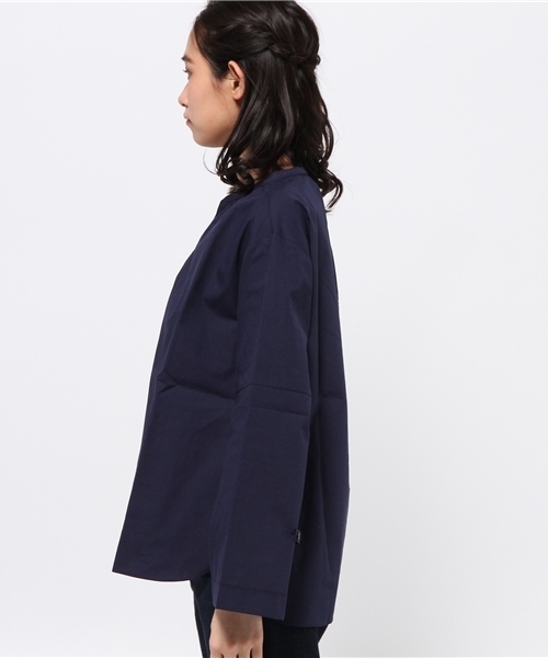 OUTLET（アウトレット）の「【Kastane】ワイド袖シャツ（シャツ/ブラウス・レディース・ベージュ/ネイビー/カーキ・FREE）」の8枚目の写真
