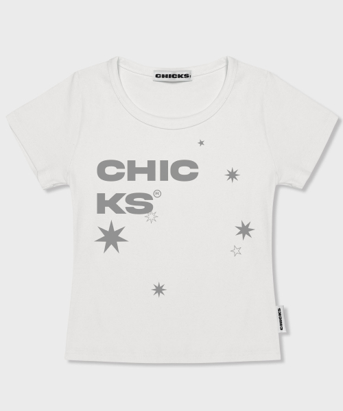 CHICKS(チックス)の「アンバランスティラ スリムフィット 半袖Tシャツ ホワイト(Tシャツ/カットソー・レディース・ホワイト・FREE)」の2枚目の写真