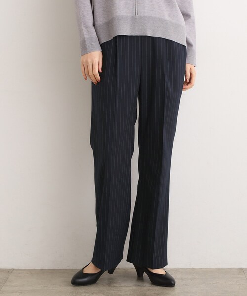 grove(グローブ)の「【あったか裏起毛】きれいも楽ちんも叶える、ストレッチストレートパンツ(その他パンツ・レディース・ブラック/ネイビー系2/カーキ・02/03/01/04/05)」の3枚目の写真