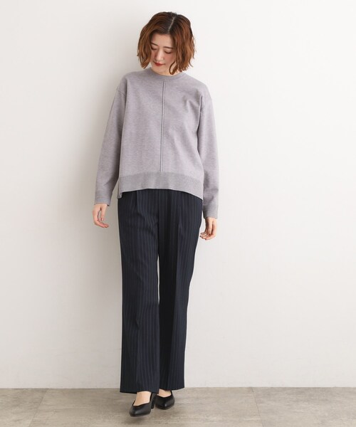 grove(グローブ)の「【あったか裏起毛】きれいも楽ちんも叶える、ストレッチストレートパンツ(その他パンツ・レディース・ブラック/ネイビー系2/カーキ・02/03/01/04/05)」の13枚目の写真
