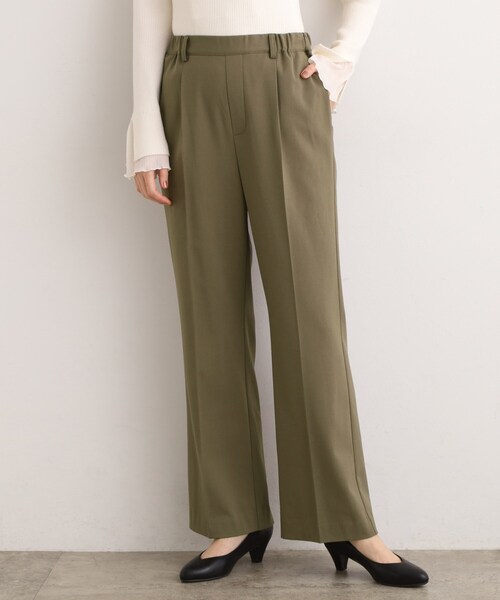 grove(グローブ)の「【あったか裏起毛】きれいも楽ちんも叶える、ストレッチストレートパンツ(その他パンツ・レディース・ブラック/ネイビー系2/カーキ・02/03/01/04/05)」の16枚目の写真