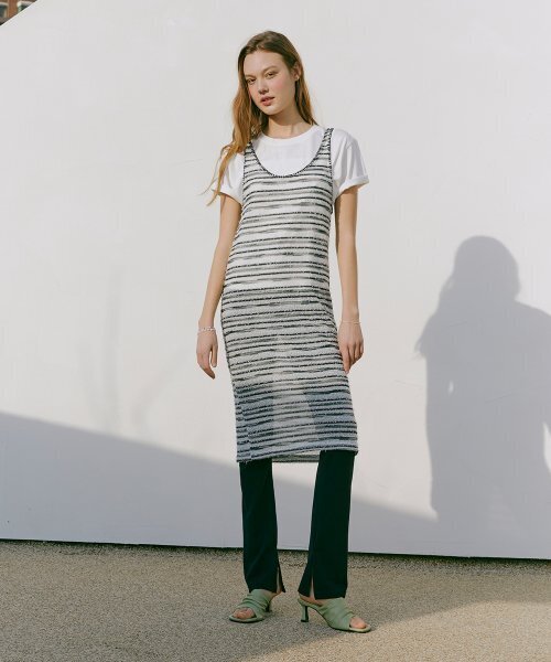 ETMON(エトモン)の「Multi Stripe Knitting Dress White(ワンピース・レディース・その他・FREE)」の6枚目の写真