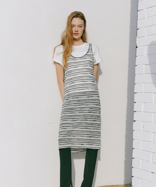 ETMON(エトモン)の「Multi Stripe Knitting Dress White(ワンピース・レディース・その他・FREE)」の5枚目の写真