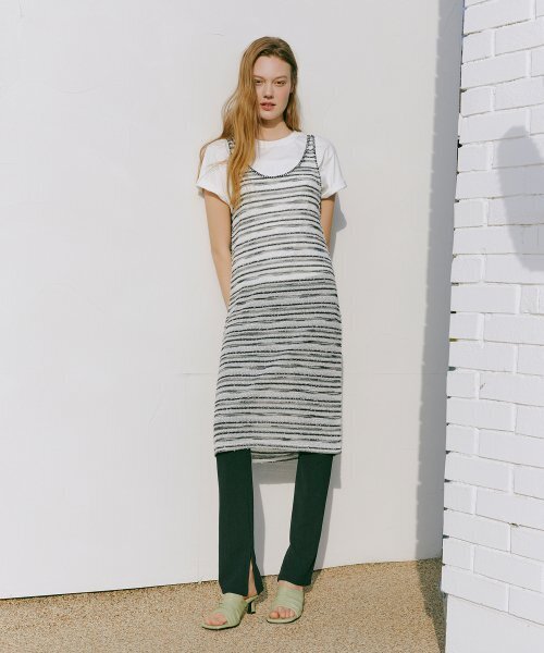 ETMON(エトモン)の「Multi Stripe Knitting Dress White(ワンピース・レディース・その他・FREE)」の3枚目の写真