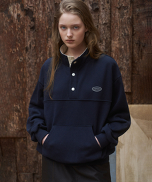 Button logo sweatshirt (navy)