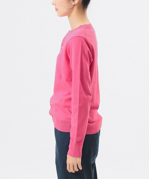 BEAMS BOY(ビームスボーイ)の「14ゲージ クルーネック カーディガン(カーディガン/ボレロ・レディース・ブルー/ブラック/ピンク/イエロー・0/1)」の10枚目の写真