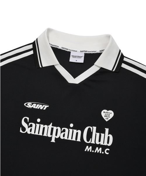 SAINTPAIN(セイントペイン)の「SP ハートエンブレムロゴラインカラーTシャツ-ブラック(ポロシャツ・レディース・その他・MEDIUM/LARGE)」の3枚目の写真