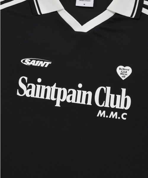 SAINTPAIN(セイントペイン)の「SP ハートエンブレムロゴラインカラーTシャツ-ブラック(ポロシャツ・レディース・その他・MEDIUM/LARGE)」の4枚目の写真
