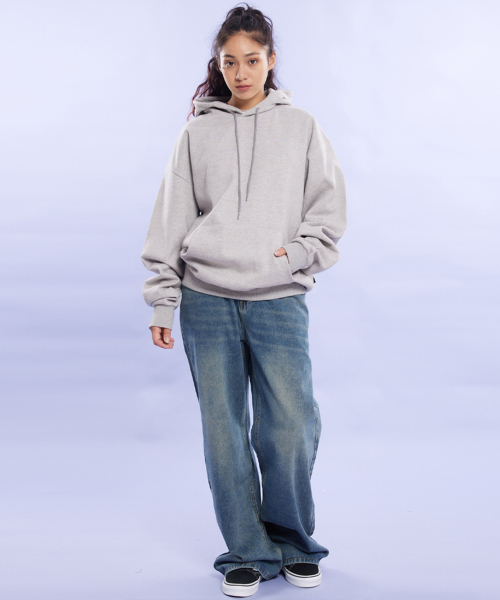 CREAM SODA LAB(クリームソーダラボ)の「ブランクオールシーズンフードグレー(パーカー・レディース・グレー・MEDIUM/LARGE/X-LARGE)」の2枚目の写真