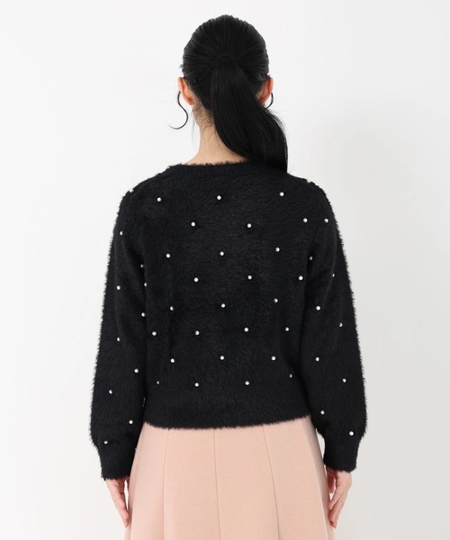 STRAWBERRY-FIELDS（ストロベリーフィールズ）の「メルティーシャギー_パールシャギーニット（ニット/セーター・レディース・オフホワイト/ブラック・2）」の6枚目の写真