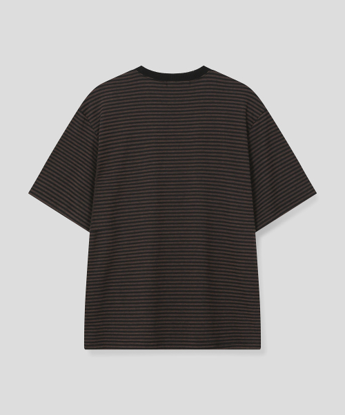 SLOW RECORD HOUSE(スローレコードハウス)の「ストライプ半袖Tシャツ_ブラウン(Tシャツ/カットソー・レディース・その他・SMALL/MEDIUM/LARGE)」の18枚目の写真