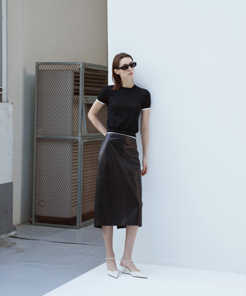 トップス AmeriVINTAGE BACK OPEN LACE UP KNIT TOP BACK OPEN LACE UP KNIT TOP