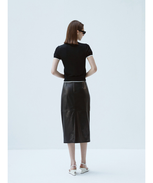 VERDEMAR（ベルデマール）の「European Lambskin Straight midi Skirt（スカート・レディース・その他・FREE）」の5枚目の写真