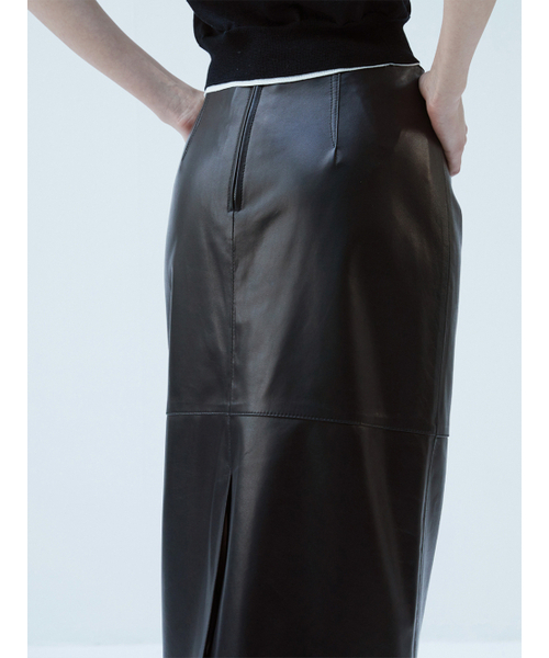 VERDEMAR（ベルデマール）の「European Lambskin Straight midi Skirt（スカート・レディース・その他・FREE）」の6枚目の写真
