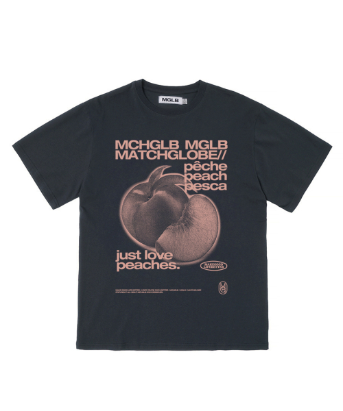 MATCHGLOBE(マッチグローブ)の「ピーチスオーバーサイズTシャツ(ネイビー)(Tシャツ/カットソー・レディース・その他・FREE)」の6枚目の写真
