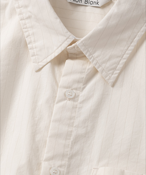 NONBLANK(ノンブランク)の「ルーズフィットストライプシャツ_BUTTER(シャツ/ブラウス・メンズ・ライトイエロー・MEDIUM/LARGE/X-LARGE)」の4枚目の写真