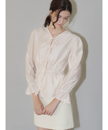 Ella Ribbon Ivory blouse