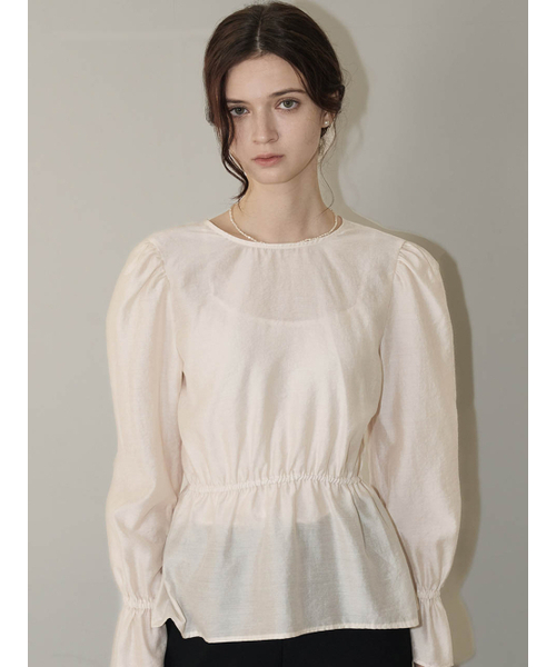 LAUTREDE MIN(ロートルドミン)の「Ella Ribbon Ivory blouse(シャツ/ブラウス・レディース・アイボリー・SMALL/MEDIUM)」の3枚目の写真