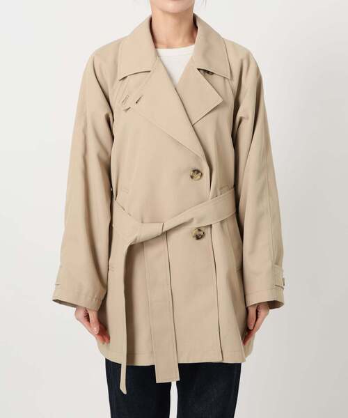 SLOBE IENA（スローブイエナ）の「《セットアップ対応可》撥水ミドルトレンチコート（トレンチコート・レディース・ベージュ/ネイビー・36/38）」の19枚目の写真