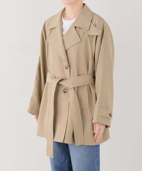 SLOBE IENA（スローブイエナ）の「《セットアップ対応可》撥水ミドルトレンチコート（トレンチコート・レディース・ベージュ/ネイビー・36/38）」の12枚目の写真