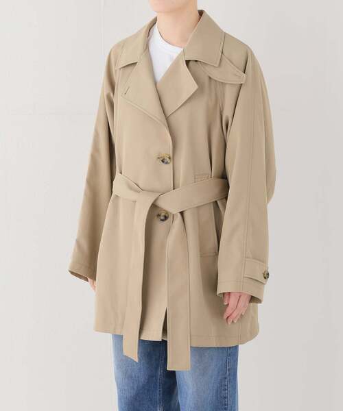SLOBE IENA（スローブイエナ）の「《セットアップ対応可》撥水ミドルトレンチコート（トレンチコート・レディース・ベージュ/ネイビー・36/38）」の6枚目の写真