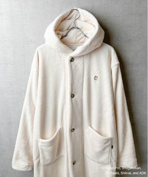 TETERA（テテラ）の「★TETERA×ドラえもん★Re ROOMROBE / 外気浴専用 ファーローブ（ガウン/バスローブ・レディース・ネイビー/ベージュ/グレー/サックスブルー・FREE）」の9枚目の写真