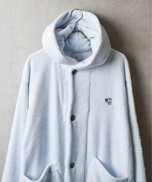 TETERA（テテラ）の「★TETERA×ドラえもん★Re ROOMROBE / 外気浴専用 ファーローブ（ガウン/バスローブ・レディース・ネイビー/ベージュ/グレー/サックスブルー・FREE）」の17枚目の写真