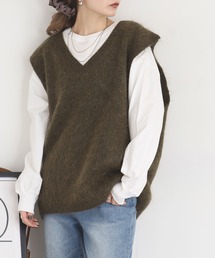 EGLANTINE モヘアニットVネックベスト