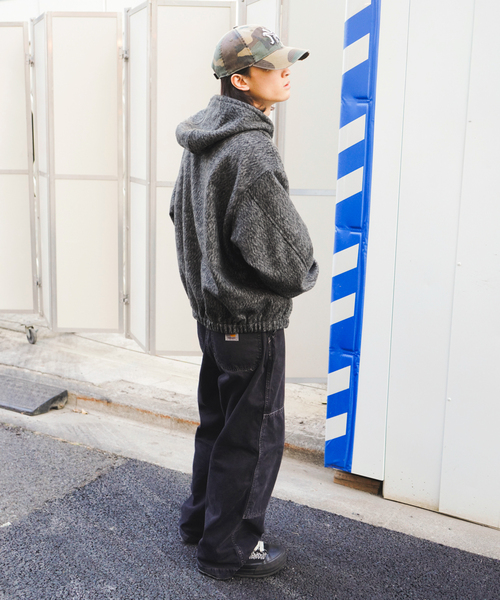 JOINT WORKS(ジョイントワークス)の「シャギー ジップフーディー / Shaggy Zip Hoodie(ブルゾン・メンズ・チャコールグレー/レッド・LARGE/MEDIUM)」の8枚目の写真