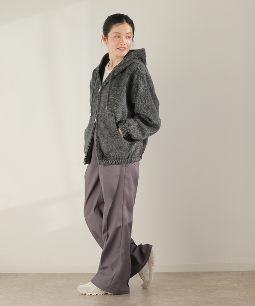 JOINT WORKS(ジョイントワークス)の「シャギー ジップフーディー / Shaggy Zip Hoodie(ブルゾン・メンズ・チャコールグレー/レッド・LARGE/MEDIUM)」の11枚目の写真