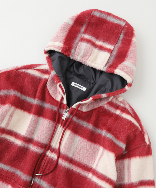 JOINT WORKS(ジョイントワークス)の「シャギー ジップフーディー / Shaggy Zip Hoodie(ブルゾン・メンズ・チャコールグレー/レッド・LARGE/MEDIUM)」の20枚目の写真