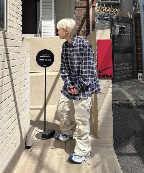 KANEITEI(カネイテイ)の「OVER FIT VINTAGE POCKET CHECK SHIRT (CREAM)(シャツ/ブラウス・レディース・アイボリー・LARGE/X-LARGE)」の11枚目の写真