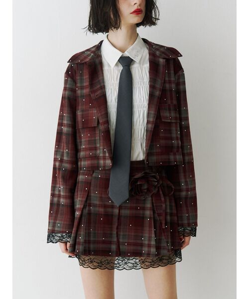 jouetie（ジュエティ）の「スライダーネクタイ ワンタッチネクタイ（ネクタイ・レディース・グレー/ブラック・FREE）」の6枚目の写真