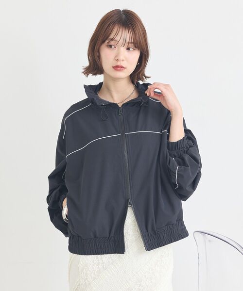 earth music&ecology（アースミュージックアンドエコロジー）の「パイピングブルゾン（ブルゾン・レディース・ブラック/ドット/ライトイエロー・FREE）」の13枚目の写真