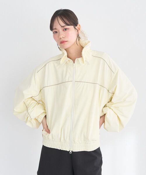 earth music&ecology（アースミュージックアンドエコロジー）の「パイピングブルゾン（ブルゾン・レディース・ブラック/ドット/ライトイエロー・FREE）」の22枚目の写真