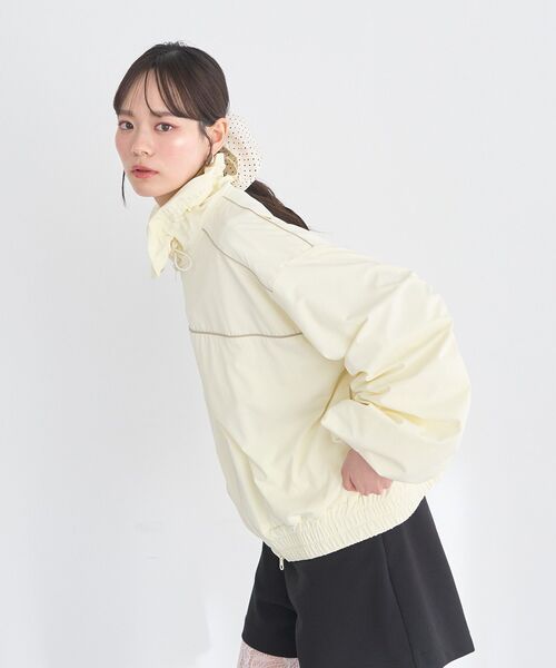 earth music&ecology(アースミュージックアンドエコロジー)の「パイピングブルゾン(ブルゾン・レディース・ブラック/ドット/ライトイエロー・FREE)」の22枚目の写真