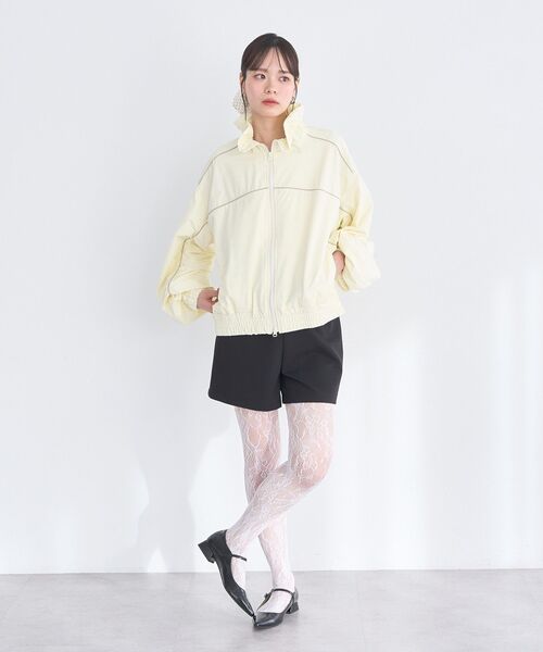 earth music&ecology(アースミュージックアンドエコロジー)の「パイピングブルゾン(ブルゾン・レディース・ブラック/ドット/ライトイエロー・FREE)」の20枚目の写真