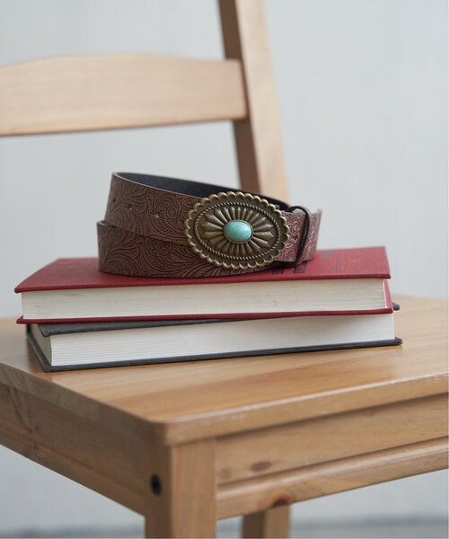 VENCEEXCHANGE（ヴァンスエクスチェンジ）の「ターコイズ風ウエスタンベルト（ベルト・レディース・ブラウン・FREE）」の4枚目の写真