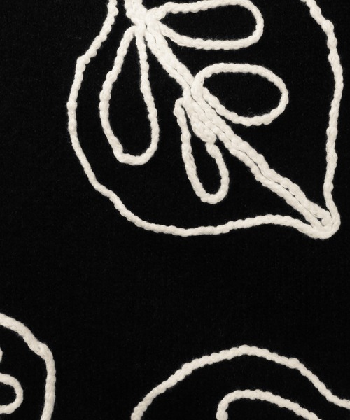 itto...（イット）の「華やかリーフコード刺繍ニット（ニット/セーター・レディース・杢グレー/ブラック・M-L）」の20枚目の写真