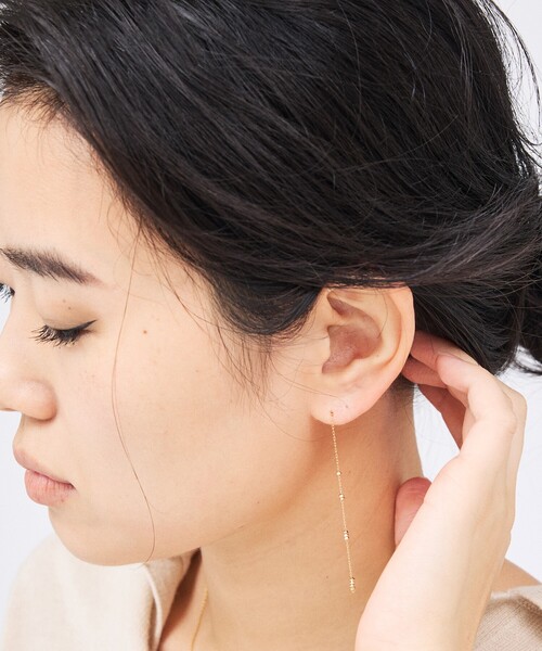 mariha 時の砂 チェーンピアス S【K18YG】 MARIHA/マリハ】時の砂 チェーンピアス S / K18YG（ピアス（両耳用