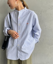 DANTON | 【WEB先行予約】[DANTON/ダントン] バンドカラー オックスフォードシャツ(ストライプ)(シャツ/ブラウス)