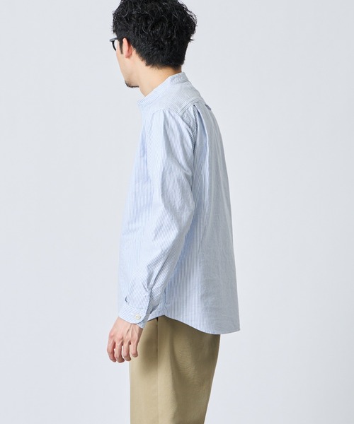 DANTON（ダントン）の「[DANTON/ダントン] バンドカラー オックスフォードシャツ(ストライプ)（シャツ/ブラウス・レディース・ブルー・40/38/42）」の21枚目の写真